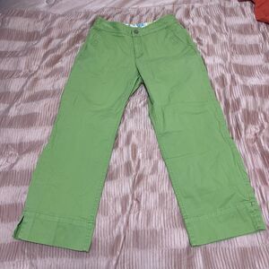 Liz Claiborne Cropped Chino Green Pants Size 4
